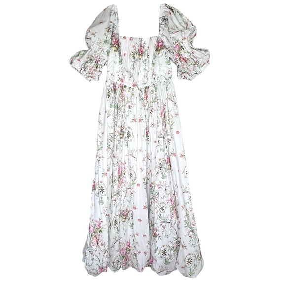 New Maison Amory Romance Galore Maxi Dress in Neon Princess Floral Sz 1X - Picture 4 of 12